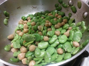 fava bean and chickpeas